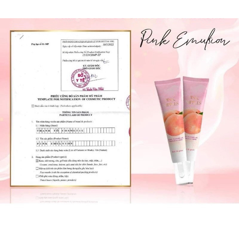 KEM DƯỠNG HỒNG MÁ PINK EMULSION
