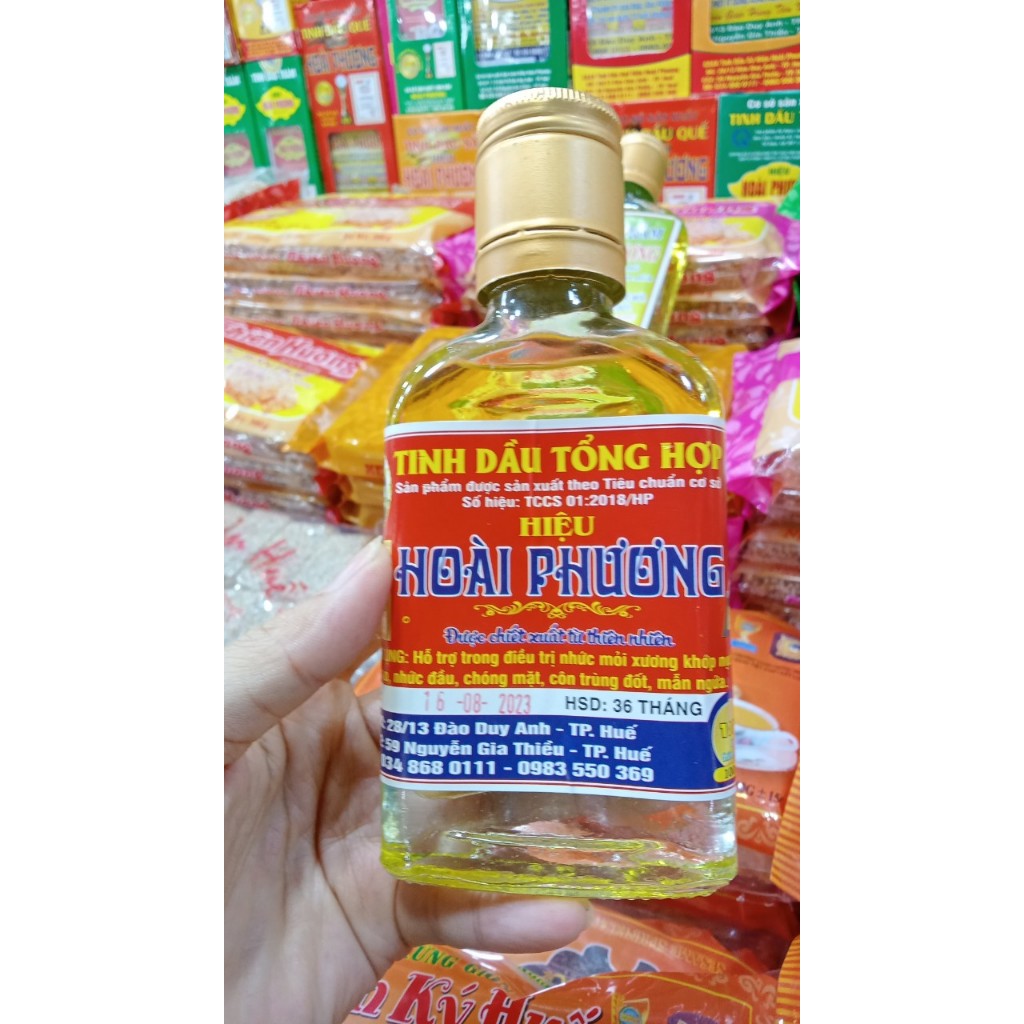 Tinh dầu Dầu tràm sả chanh  Huế Hoài Phương 100ml nguyên chất, cực tốt cho mẹ và bé