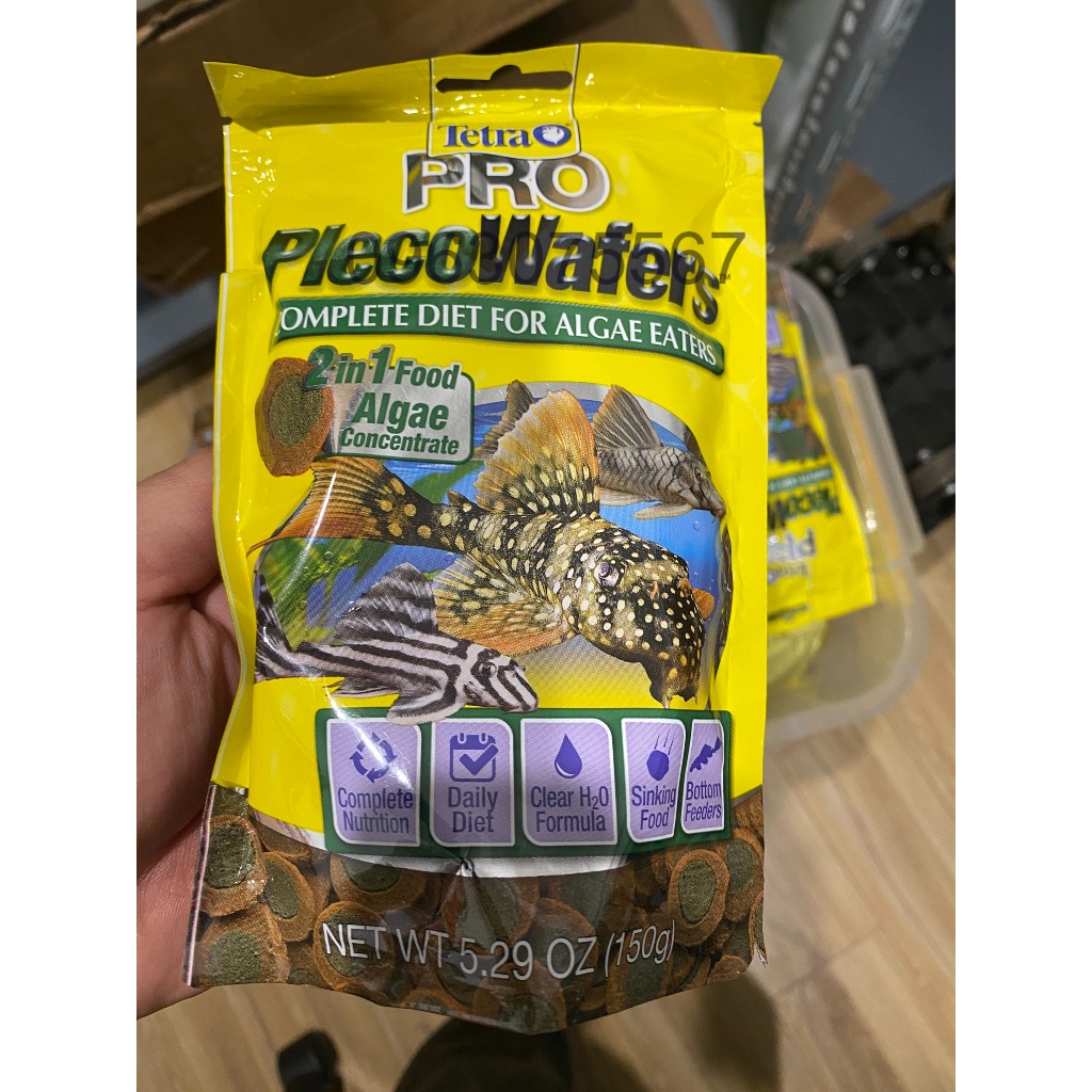 TETRAPRO PLECOWAFERS (150 gram): Thức ăn cao cấp cho Pleco & cá tầng đáy