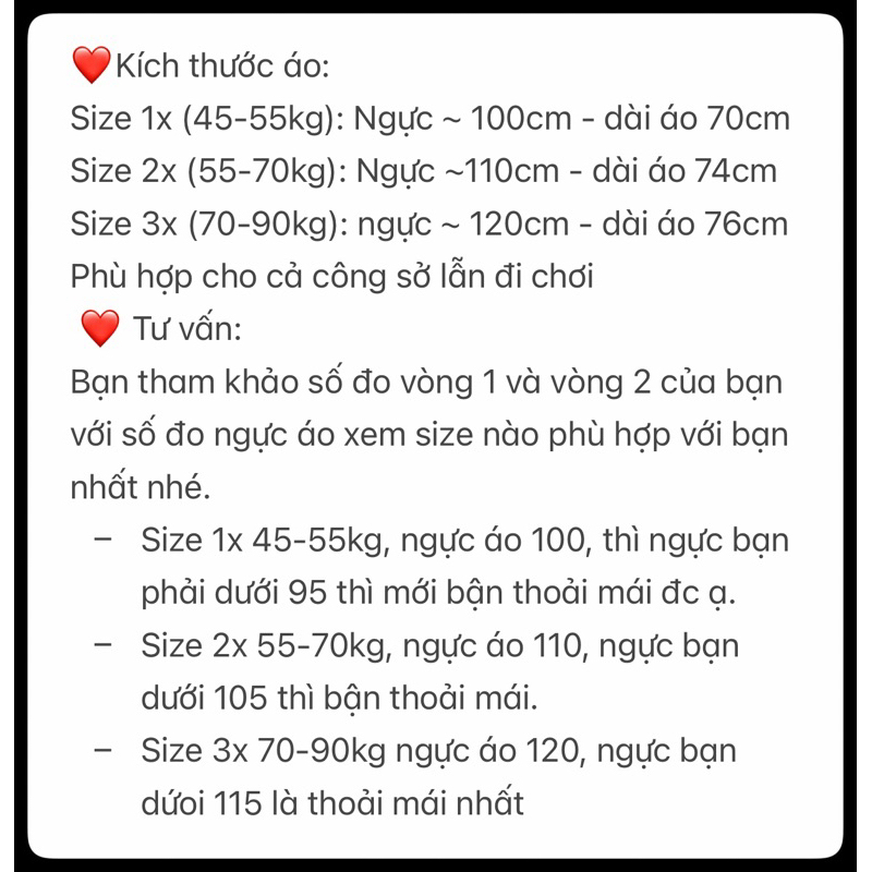 ÁO SƠ MI NỮ 45-90kg Big size, Cổ lá Bự Cotton