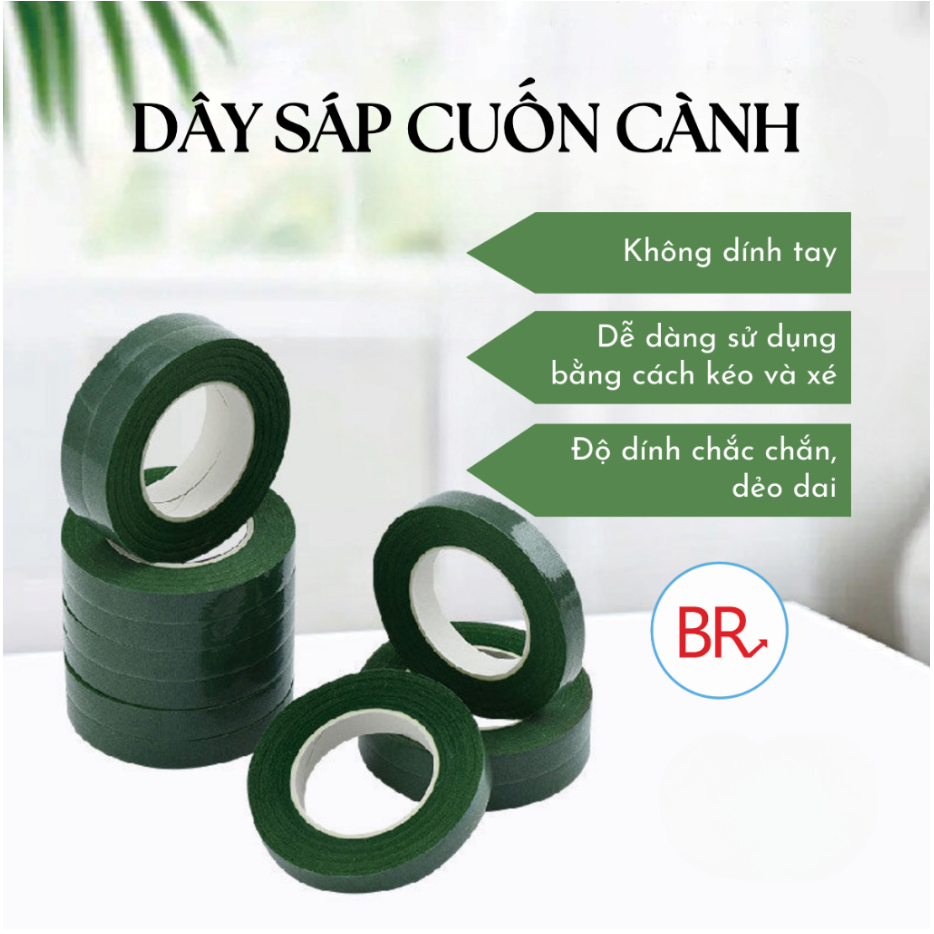 Băng dính sáp, băng dính cuốn cành hoa handmade