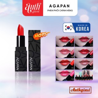 Son thỏi lì Agapan Pit A Pat Matte Lipstick mịn môi, lên màu tuyệt đẹp đủ màu 01-13 [Có Bill]
