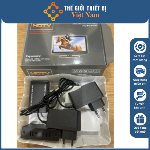 Bộ HDMI To Lan 60m - HDMI Kéo Dài 60m Dễ Lắp Đặt, Hình Ảnh Chất Lượng Cao