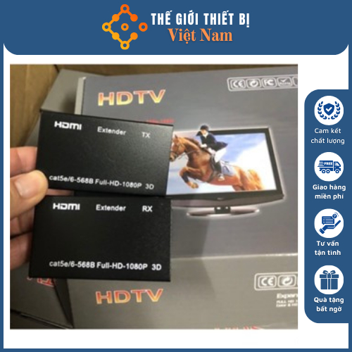 Bộ HDMI To Lan 60m - HDMI Kéo Dài 60m Dễ Lắp Đặt, Hình Ảnh Chất Lượng Cao