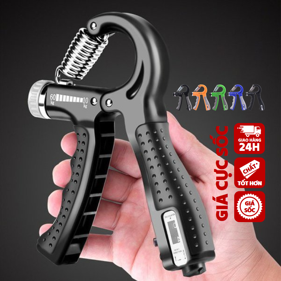 Kìm Bóp Tay, Kìm Tập Cơ Tay MIRE, Dụng Cụ Tập Gym Tại Nhà, Điều Chỉnh Lực Có Đếm 5-60kg