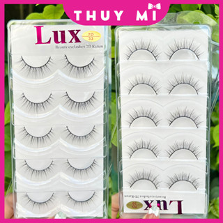 Lông Mi Giả Gân Đen Đa Tầng Tự Nhiên LUX 7D Katun Cao Cấp 5 Cặp Thuỷ Mi