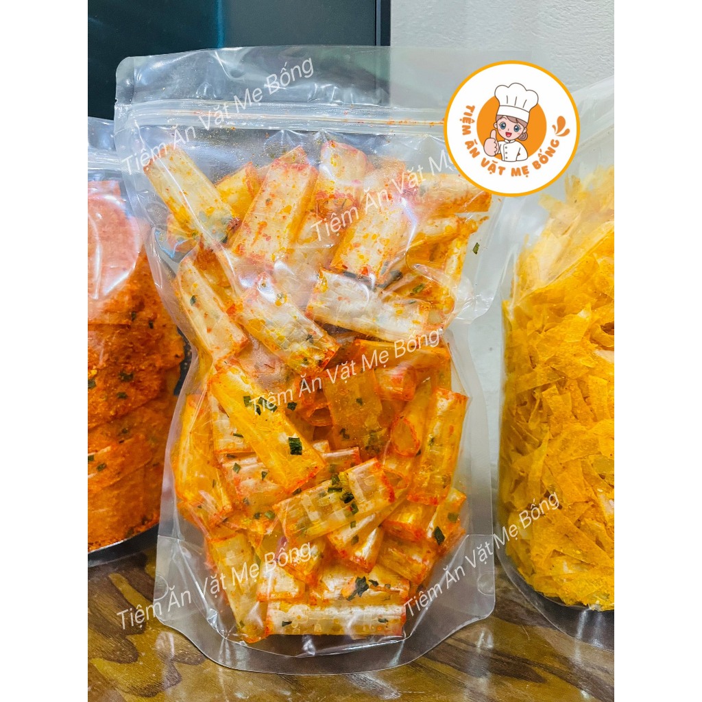 Bánh Tráng Nhiều Vị Phô Mai Mè, Cuộn sa tế Tôm Hành, Phô Mai Tôm Hành - Tiệm Ăn Vặt Mẹ Bống