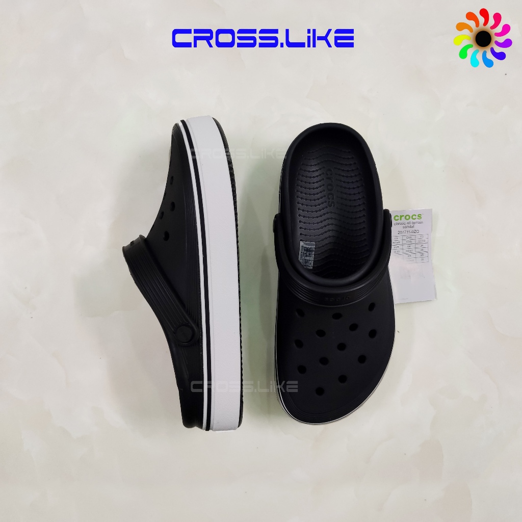 Sục nhựa CROSS Band Clean, dép nam nữ,nhựa nguyên khối siêu bền, đi mưa thoải mái.