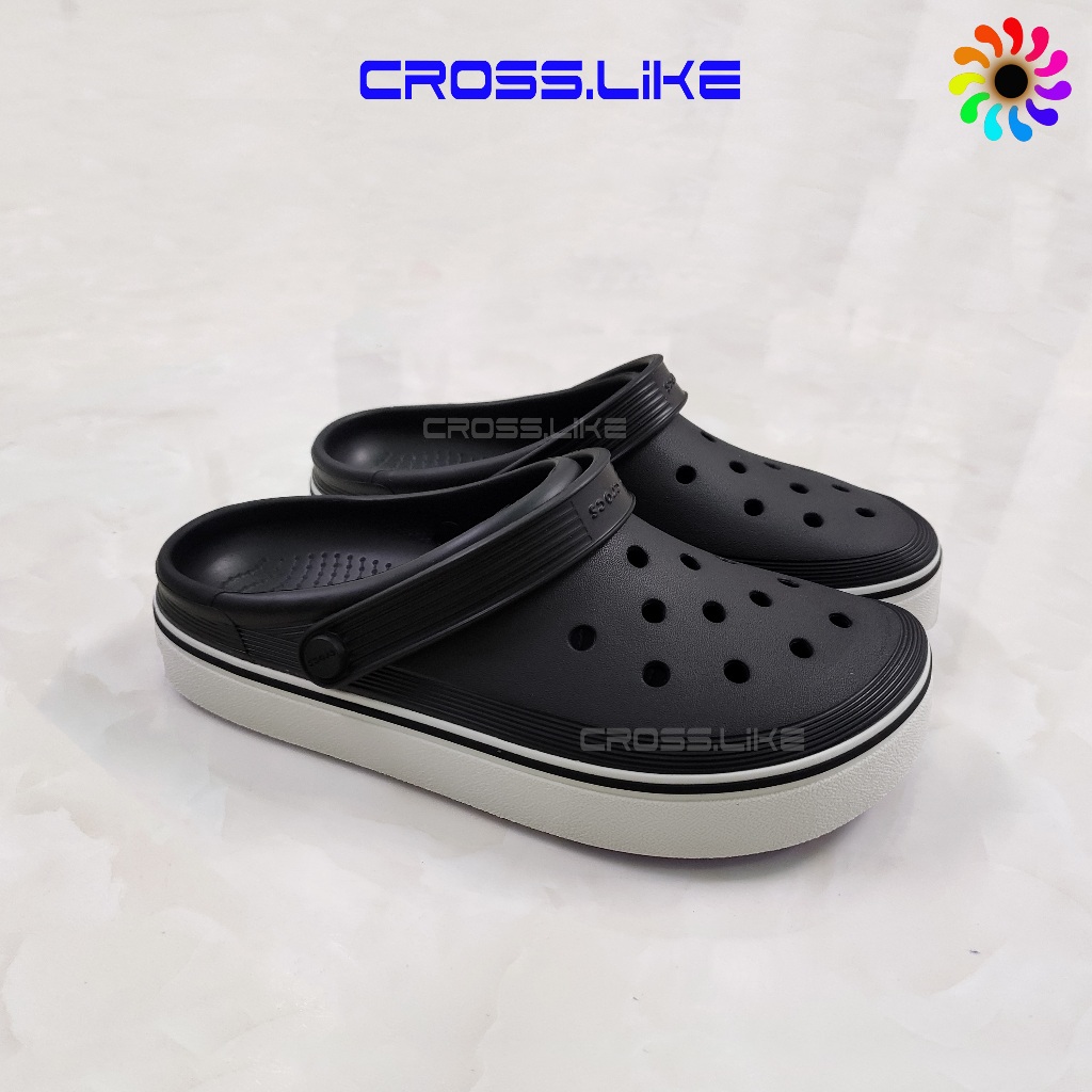 Sục nhựa CROSS Band Clean, dép nam nữ,nhựa nguyên khối siêu bền, đi mưa thoải mái.