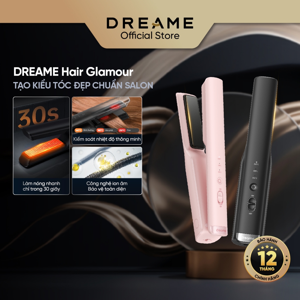 Máy duỗi tóc không dây Dreame Glamour AST14A - Bản quốc tế - Bảo hành 12 tháng