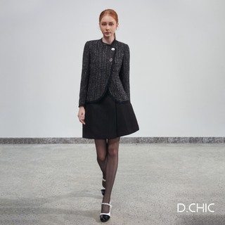 Áo khoác cổ tròn phối lưới D.CHIC MS: 160600