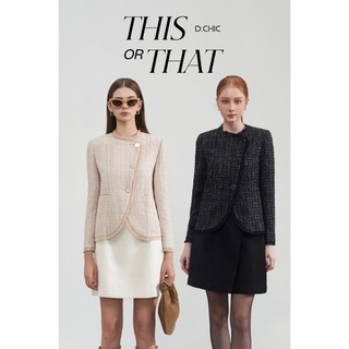 Áo khoác cổ tròn phối lưới D.CHIC MS: 160600