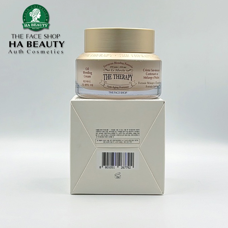 Kem dưỡng ẩm chống lão hóa sáng da phục hồi săn chắc da The Face Shop The Therapy Oil Blending Formula Cream 50ml