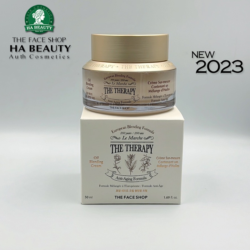 Kem dưỡng ẩm chống lão hóa sáng da phục hồi săn chắc da The Face Shop The Therapy Oil Blending Formula Cream 50ml