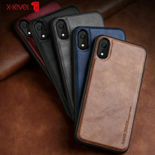 Ốp lưng da pu hiệu x-level iphone x/xs/xr/xs max lưng chống sốc,chống bám vân