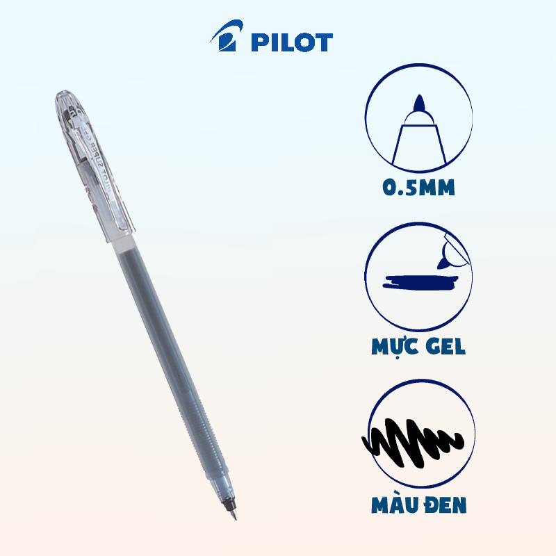 Bút Super Gel Pilot mực xanh, đen, đỏ BL-SG-5