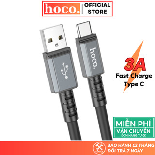 Dây sạc Type C Hoco sạc nhanh 3A cáp nhựa TPE chống rối dành cho các máy dòng Android