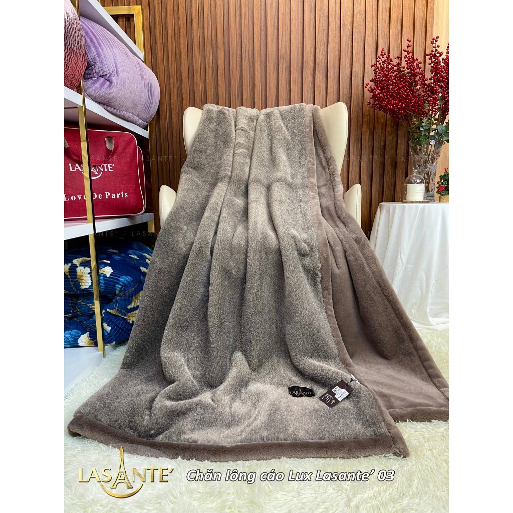 Chăn mền lông cáo Lasante' Lux 200*230cm sang trọng nhiều màu sắc ấm áp