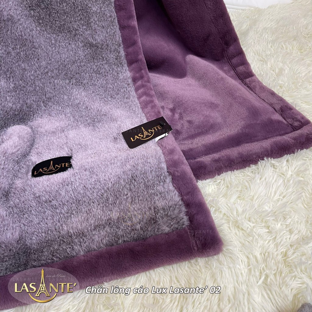 Chăn mền lông cáo Lasante' Lux 200*230cm sang trọng nhiều màu sắc ấm áp