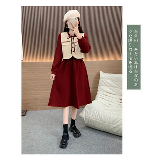 Váy dáng dài phối áo gile