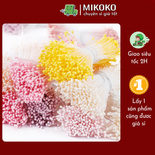 Nhụy hoa giả làm hoa handmade nhiều màu sắc phụ kiện làm hoa handmade MIKOKO