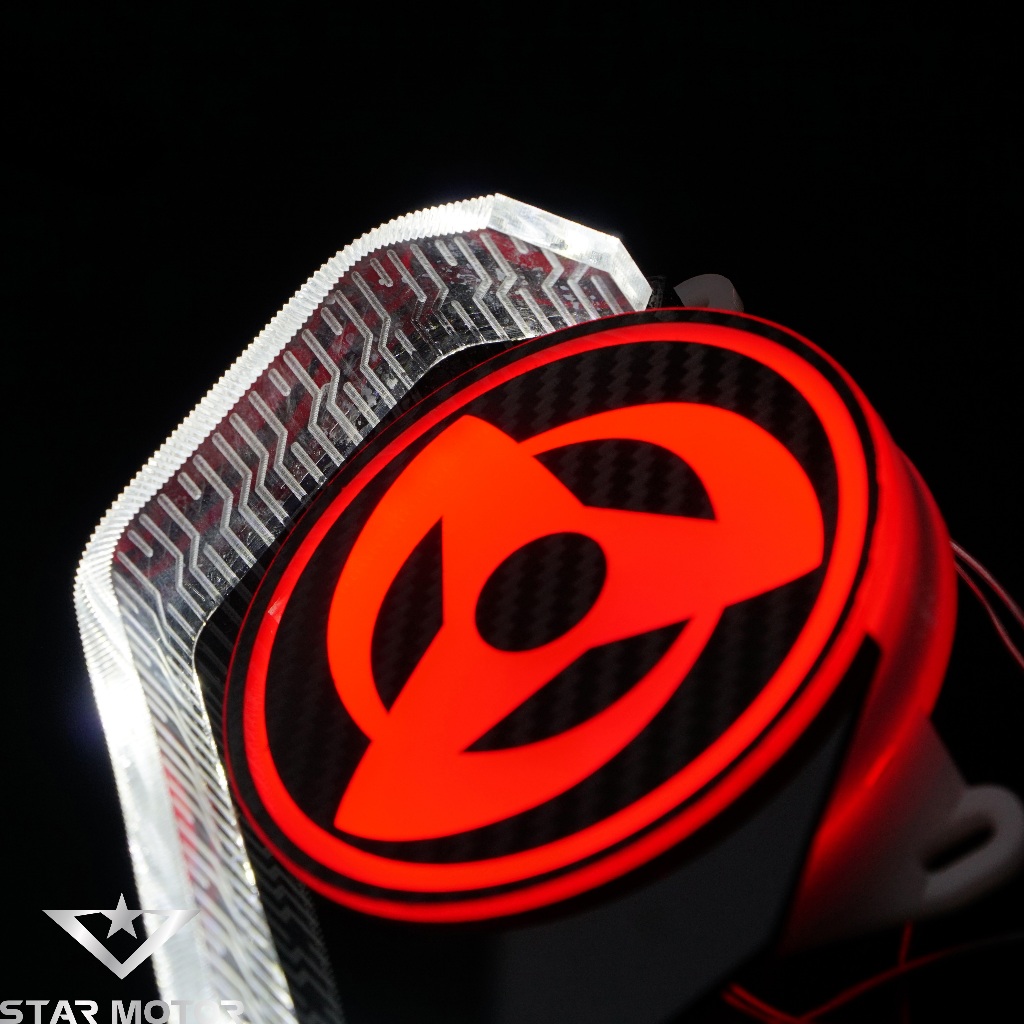 Bộ vòng LED 3D BMW kèm mặt xoay Sharingan dành cho AB, SH, Winner X, Exciter, Vario