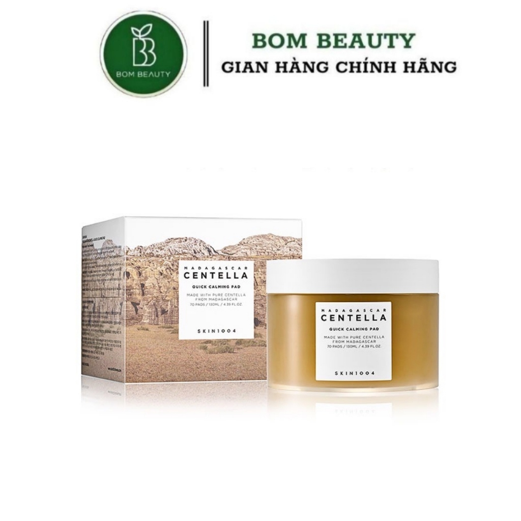 Nước Hoa Hồng Dạng Miếng Làm Dịu, Dưỡng Ẩm, Chiết Xuất Rau Má Skin1004 Madagascar Centella Quick Calming Pad