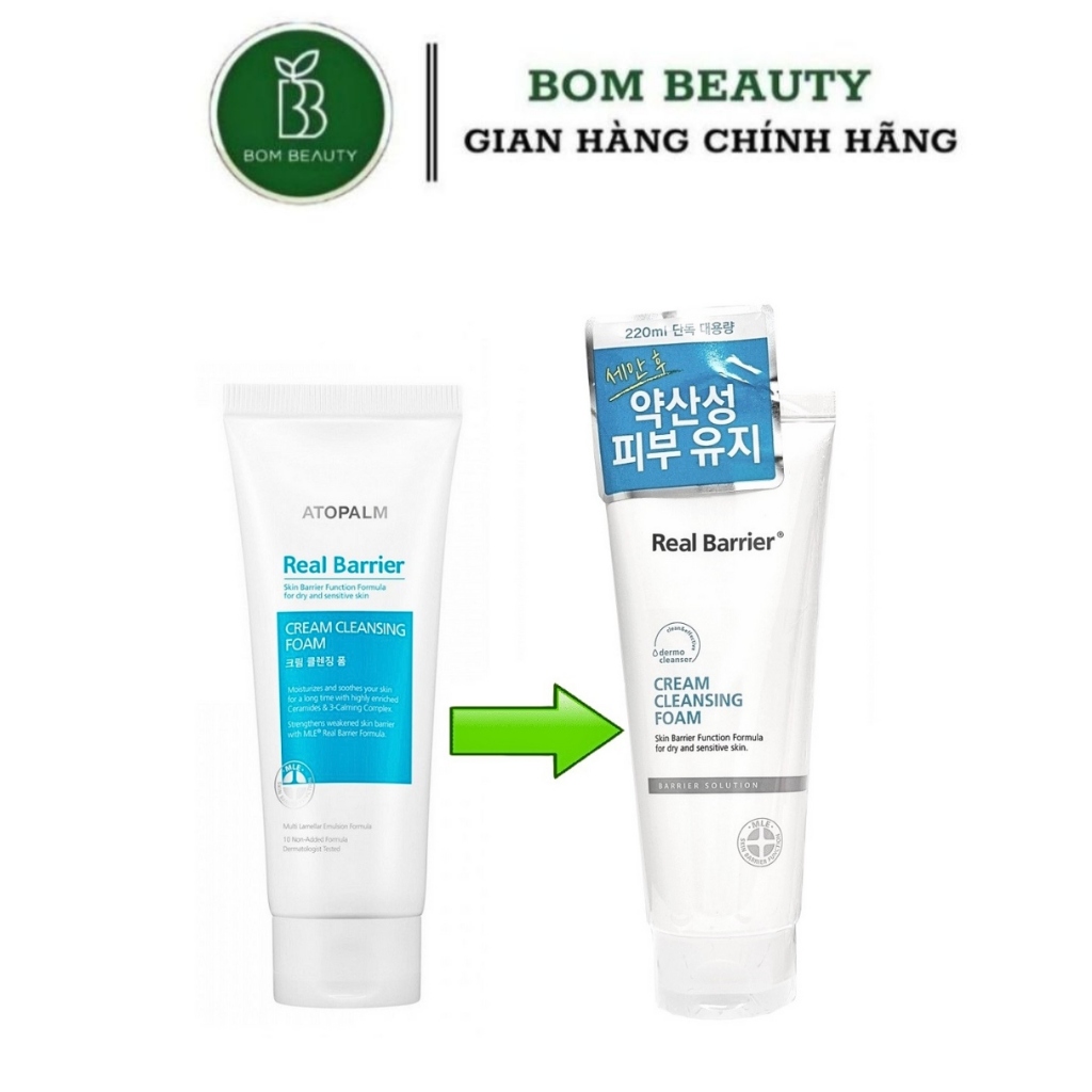 Sữa rửa mặt dịu nhẹ cho da nhạy cảm Real Barrier Cream Cleansing Foam 220ml