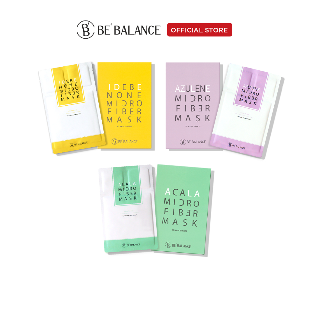 Mix 10 MIẾNG Mặt Nạ Vải Vi Sợi MICRO FIBER MASK BEBALANCE 3in1