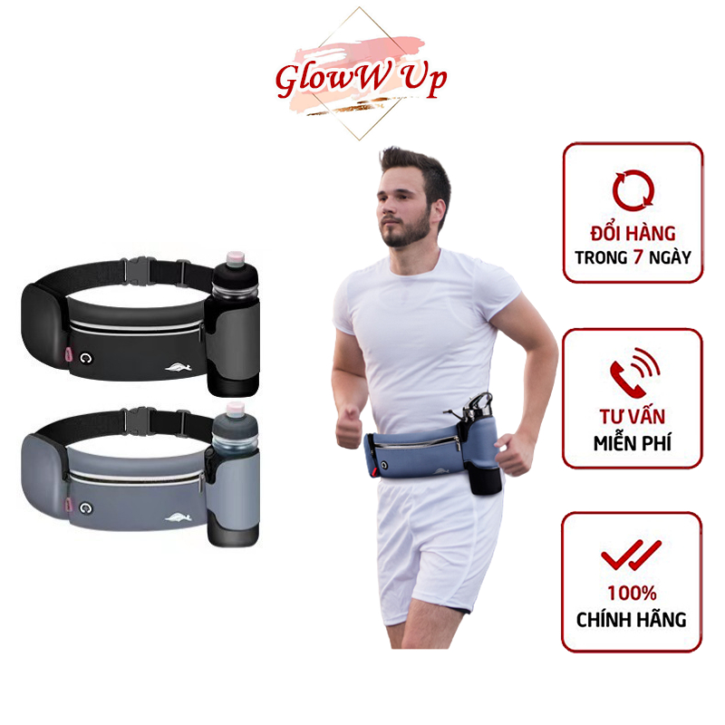 Túi Chạy Bộ Đeo Hông Nam Nữ Phản Quang Chất Liệu Vải Dù Chống Thấm Cao Cấp Dung Tích Siêu Lớn Đựng Điện Thoại Đựng Nước