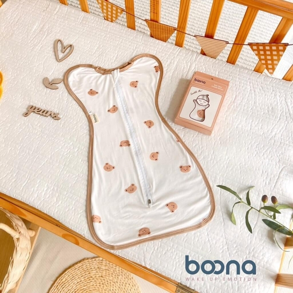 Nhộng chũn Boona cho bé sơ sinh chất vải mềm mại giúp bé ngủ ngon sâu giấc shop Unibaby