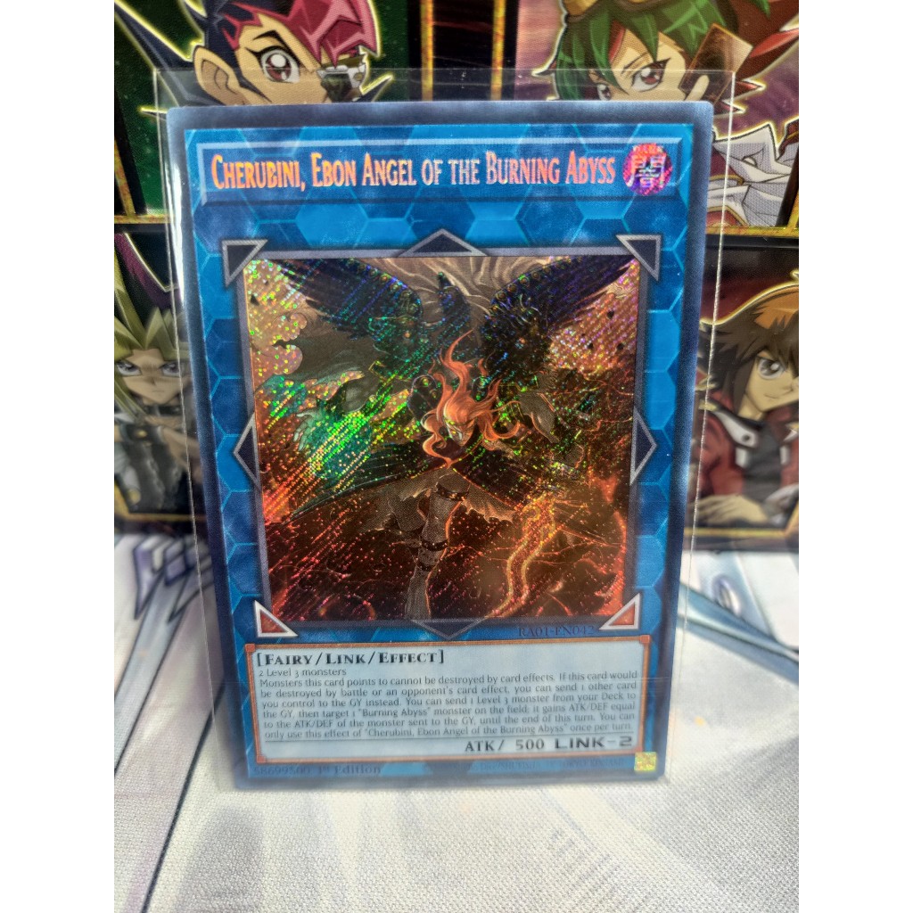 Thẻ bài Cherubini, Ebon Angel of the Burning Abyss - RA01-EN042 - Secret, Platinum, Collector