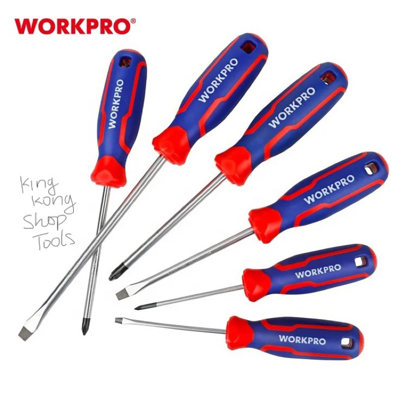 Bộ tua vít 6 chi tiết thép Cr-V có nam châm (hàng tốt) WORKPRO WP200504