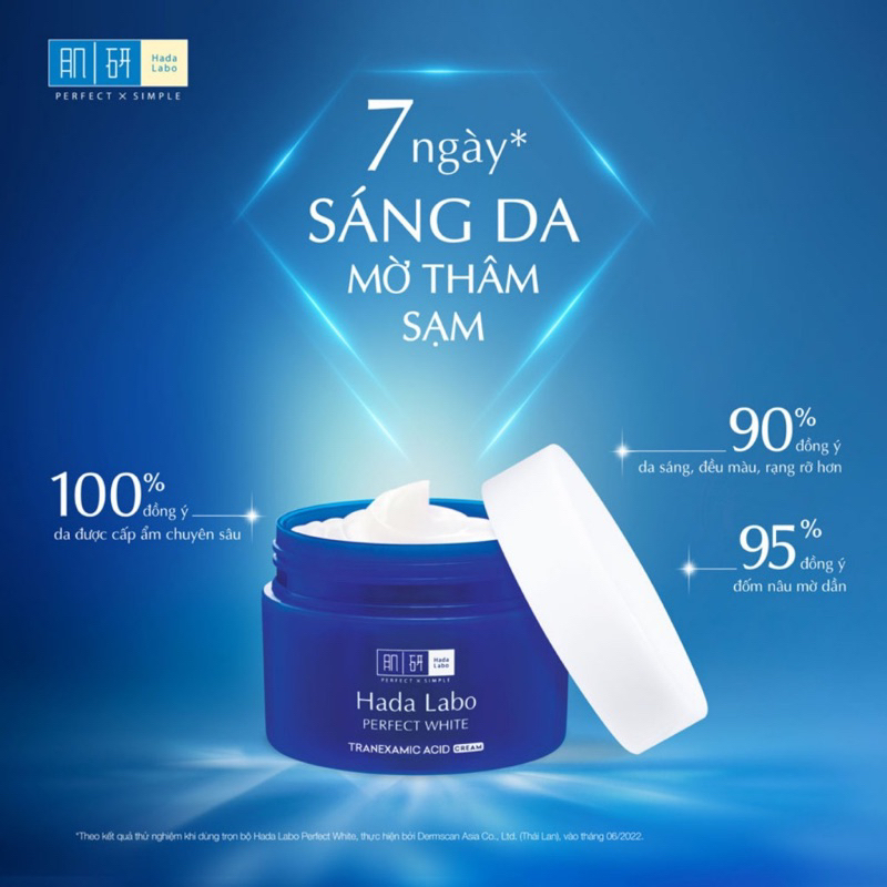 Gel dưỡng trắng da tối ưu Hada Labo Perfect White Tranexamic Acid Gel 50g