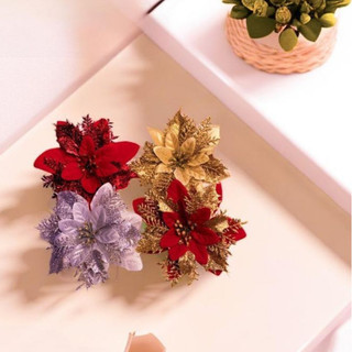 Hoa trạng nguyên, bông trạng nguyên kim tuyến decor trang trí tháp oản tải lộc, giỏ hoa quả ngày Tết