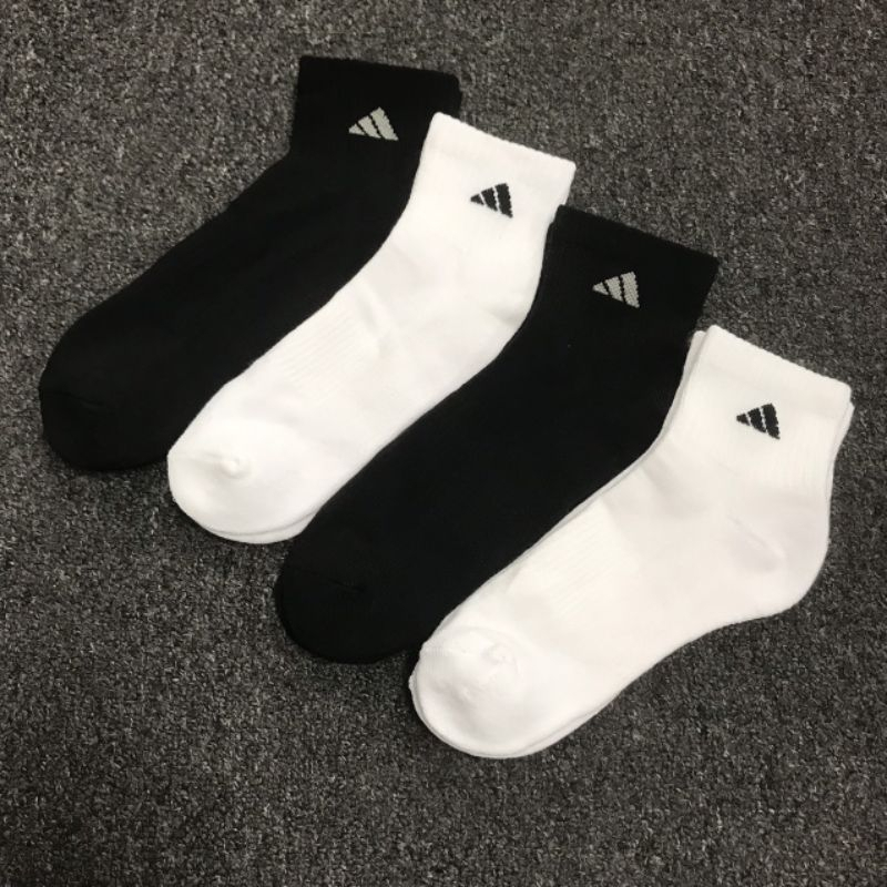 Tất vớ adidas cổ trung nam nữ hàng VNXk dư xịn dày đẹp êm chân thoáng khí chất cotton có đệm xù