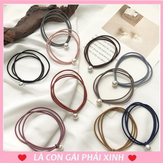 Dây Cột Tóc Đính Hạt Giả Ngọc Trai Sang Trọng