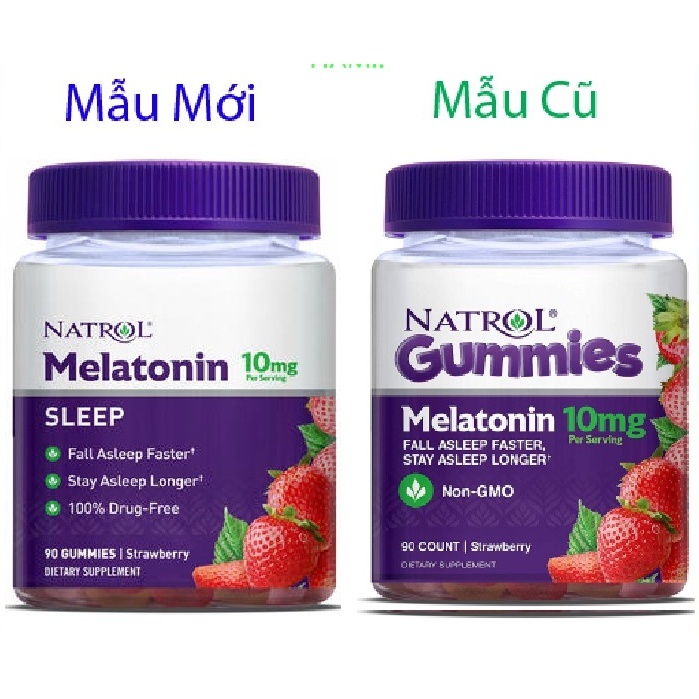 Kẹo Dẻo Ngủ Melatonin Gummies Natrol 10mg - Hỗ Trợ Giấc Ngủ Tự Nhiên