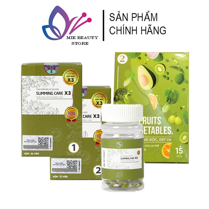 Slimming Care X3 hộp 30 viên, Trà Xanh GC Slimming Care X3 hỗ trợ giảm cân cấp tốc an toàn tại nhà