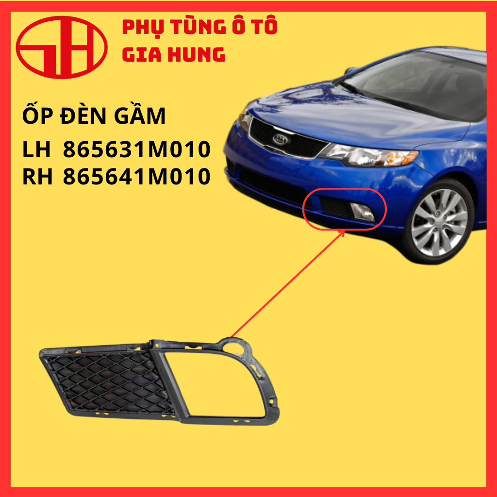 ốp đèn gầm (loại đèn vát nhỏ) dành cho xe ô tô CERATO đời 2009 - 2013 FORTE (865631M010 - 865641M010)
