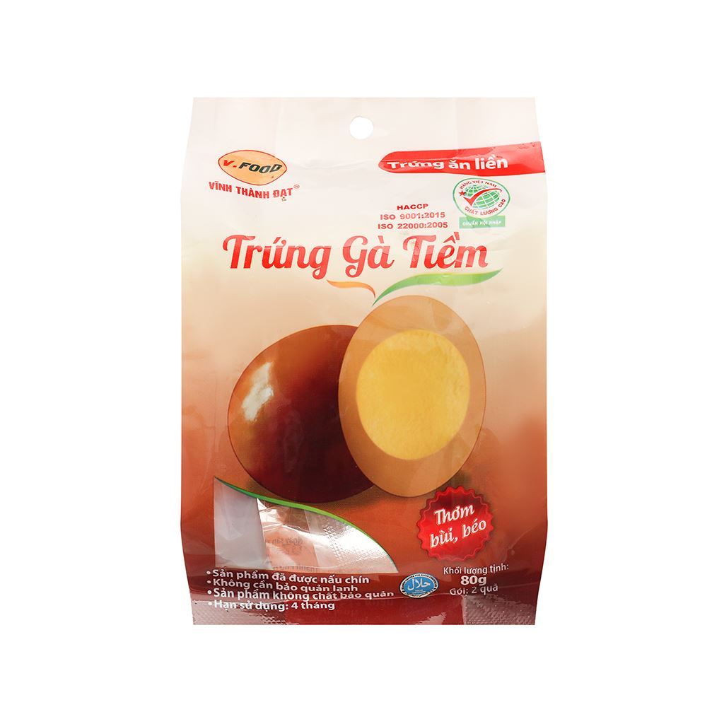 Trứng gà tiềm ăn liền (gói 2 quả)