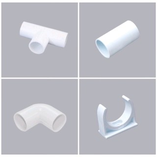 Phụ kiện ống luồn dây điện phi 16, 20,25 cút co nối tê Kẹp ống nhựa cứng luồn dây điện và làm ống hồ cá