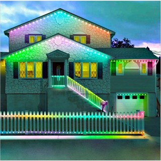 Led argb trang trí mái hiên điều khiển qua app điện thoại - led full color trang trí mái hiên sân vườn