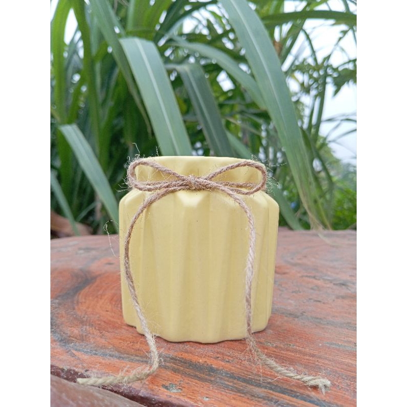 Bình Sứ giỏ cua dễ thương, Gốm sứ Bát tràng chắc chắn - Chậu cây hoa giả, sen đá, trang trí