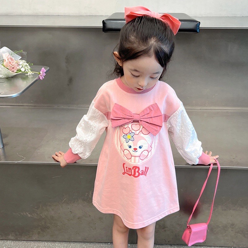 Áo váy bé gái dài tay Mickey xinh xắn size đại 10-35kg kèm ảnh thật Đầm bé gái mặc thu đông hình Micky Hadukids