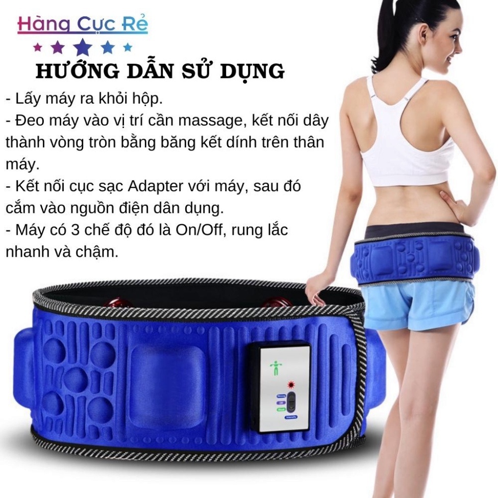 Máy Massage Rung Nóng X5, Đai massage giảm mỡ bụng hồng ngoại X5 Toàn Thân Cao Cấp