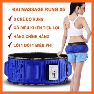 Máy Massage Rung Nóng X5, Đai massage giảm mỡ bụng hồng ngoại X5 Toàn Thân Cao Cấp