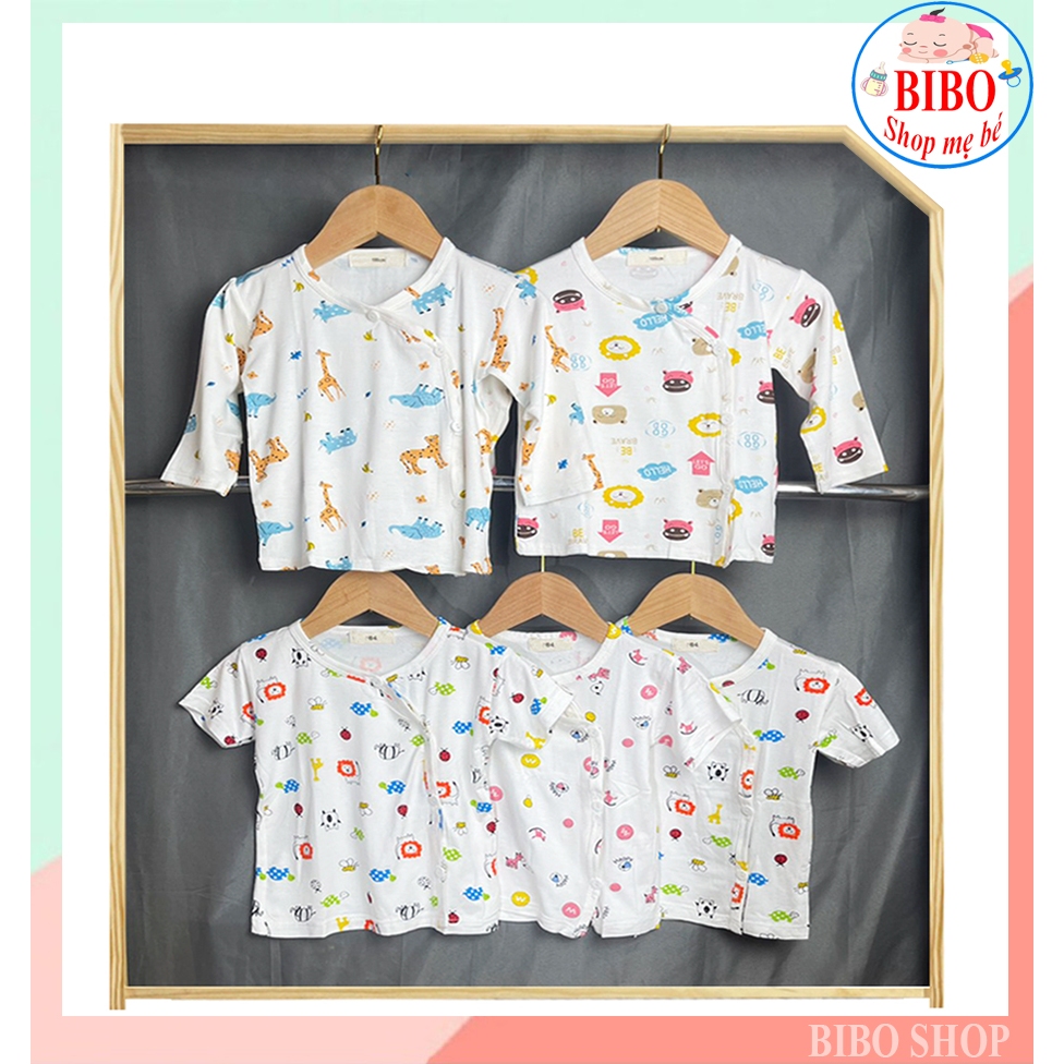 Áo THUN LẠNH Cho Bé Sơ Sinh Vải Lụa Mềm Mại, Mỏng Mát, Co GIãn Tốt, Có Tay Dài Tay Ngắn