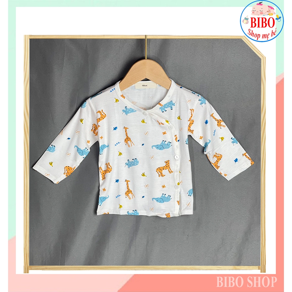 Áo THUN LẠNH Cho Bé Sơ Sinh Vải Lụa Mềm Mại, Mỏng Mát, Co GIãn Tốt, Có Tay Dài Tay Ngắn