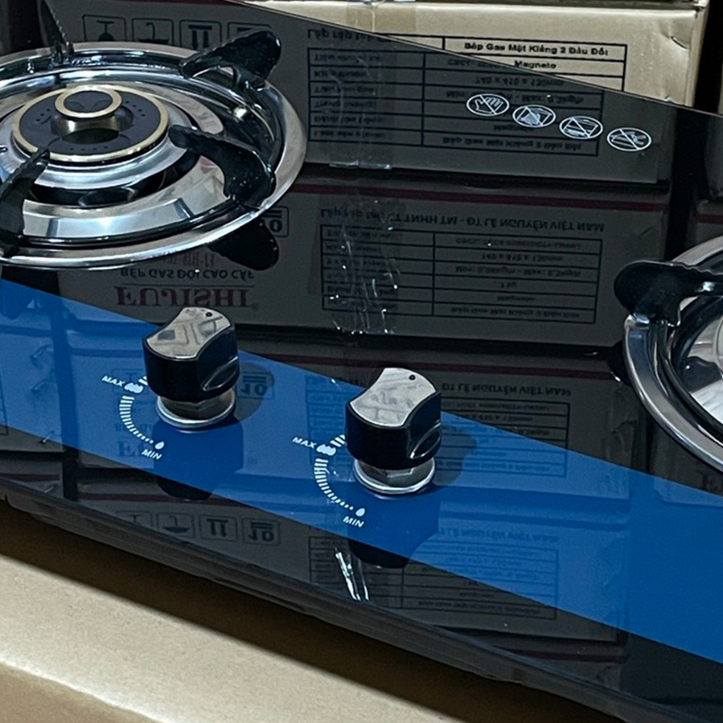 Bếp gas âm FUJISHI FJ-809IC - CHÉN ĐỒNG - KÍNH XANH - Đánh lửa IC cực nhạy - Bảo hành chính hãng 02 Năm